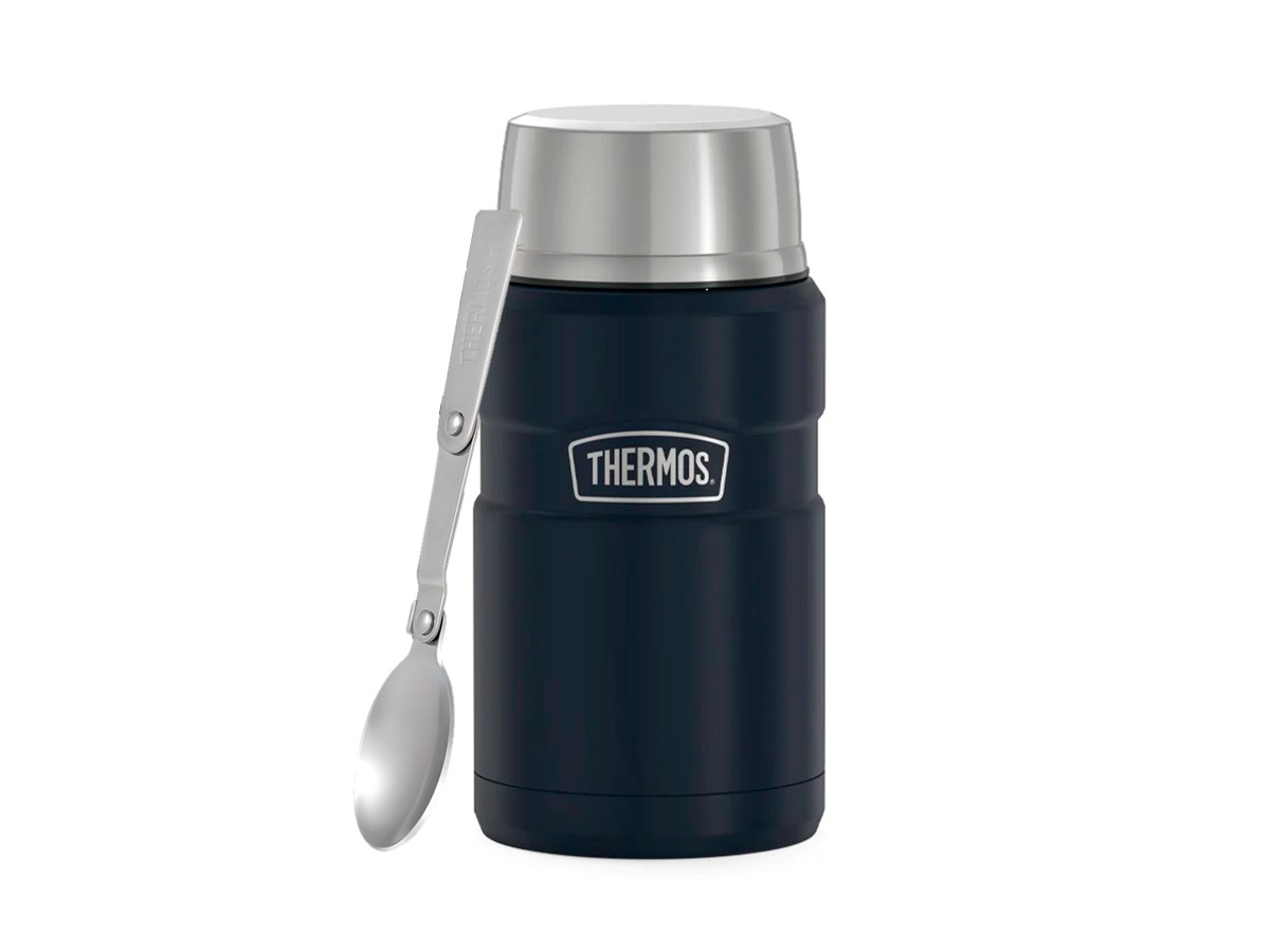 Термос для еды THERMOS KING SK-3020 MMB 0.71L, складная ложка, синий