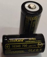 Аккумулятор LiitoKala 16340 (CR123A) Li-ion 3,7в 700mAh (Lii-16A)