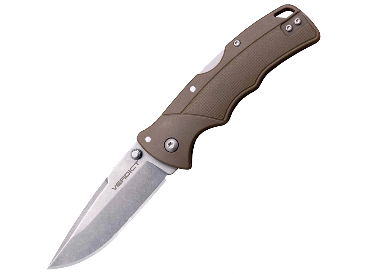 Нож складной Cold Steel Verdict Spear Point FDE, сталь 4116, GFN