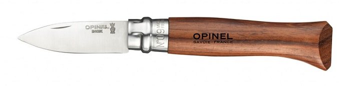 Нож Opinel серии Specialists for Foodies №09 для устриц, клинок 6,5см., нерж. сталь, рукоять - бубинга + картон.коробка, 001616