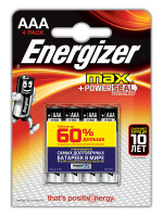 Щелочные батарейки Energizer MAX - AAA, 4шт