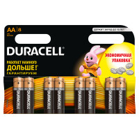 Щелочные батарейки Duracell Basic AA, 8УП, 8 шт