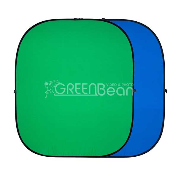 Двухсторонний тканевый фон хромакей GreenBean Twist 240 х 240 B/G